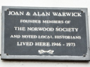 Warwick, Joan - Warwick, Alan - Norwood Society (id=3666)